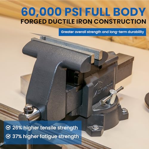 Forward CR40A 4.5 Inch Bench Vise Heavy Duty with Anvil and 210°Swivel Base - size: 4.5 Inch