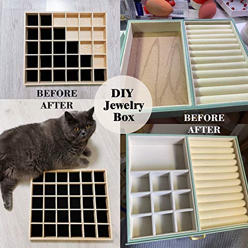20 Pcs Self-Adhesive Velvet Flocking Liner Sheet(Space Gray) - color: Space Gray, size: 20 Pcs
