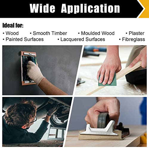 BOSHCRAFT 220 Grit Sand Paper 9" x 11", 12 Sheets – Premium Aluminum Oxide Sandpaper for Wood Metal Furniture, Cut-to-Size Sheets for Hand Sander & Sanding Block - size: 12 Pcs