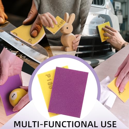 20Pcs Sanding Sponge 320 Grit Wet Dry Soft Foam Hand Sander Block - size: 20pcs 320 Grit, style: Ceramic Sand
