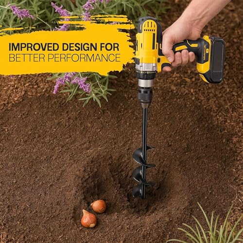 Garden Auger Drill Bit for Planting 1.6" x 16.5" -3/8" Hex Drive Compatible - size: 1.6 x 16.5 Inch (1 Pack)