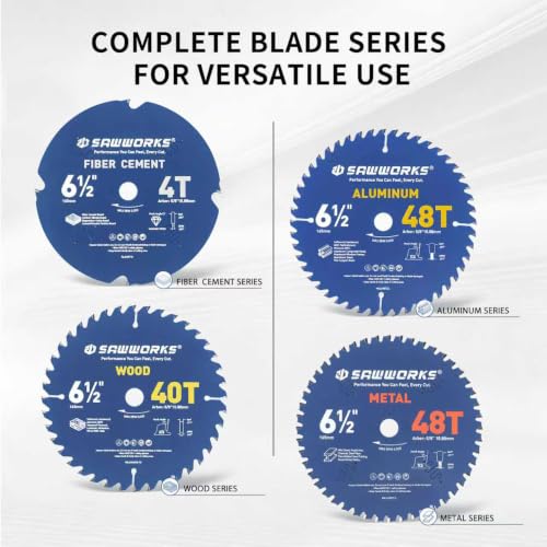 SawWorks 7-1/4 Inch 48T TCG Circular Saw Blade for Metal Cutting - size: 7-1/4" 48T Metal