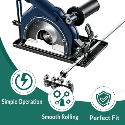 Positioning Calipers for Precise Measurements & Easy Wood Cutting,Adjustable Stainless Steel Circular Saw Guide Rail for Circular Saw Furniture Making (small size) - size: small size