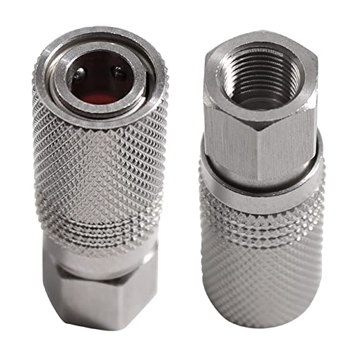 Paintball PCP 1/8 NPT Female Thread Stainless Steel Coupler HPA CO2 Air Tank Refill Connector Quick Disconnect Quick Release Adapter Fitting