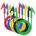 Sumnacon 5 Pcs Alligator Clips Dual Ended Crocodile Clips Wires,3.3 ft/1m - size: 3.3Ft/1M