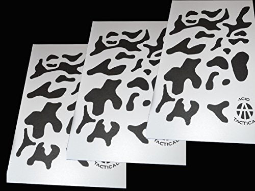 Acid Tactical® 3 Pack - 9x14 Camouflage Airbrush Spray Paint Stencils - Cars Trucks Boats Tree Stands (Multicam X3)