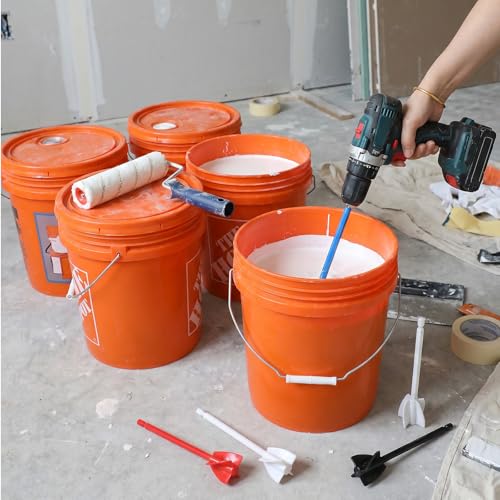 8PCS Silicone Paint Mixer for Drill 4-Blade 1/4" Hex Shank Paddle