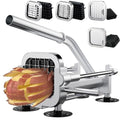 French Fry Cutter with Apple Slicer, Heavy Duty Stainless Steel Potato Cutter for Fries, Sweet Potato, Carrot, Cucumber, Lemon, Pear. 1/2” & 3/8” & 1/4” Cutter + 12-Grid Fruit Slicer. - size: 3 + 1 Slicer Cutter