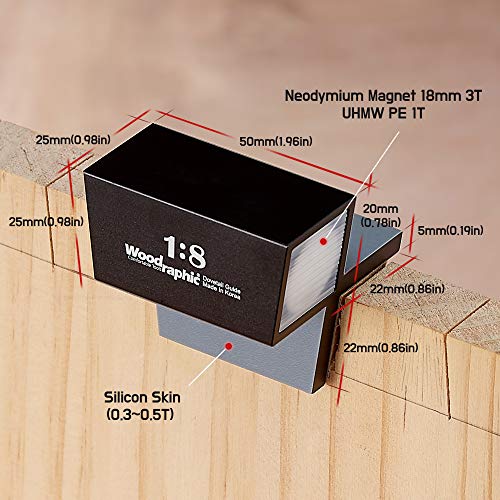 Dovetail Saw Guide Set – 1:6 & 1:8 Magnetic CNC Layout Tool for Precise Hand-Cut Woodworking Joints – Joinery Angle Marker for Soft & Hard Wood Applications - size: Saw Guide - Set: 1:6 & 1:8