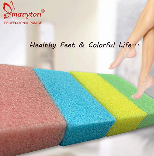 Maryton Pumice Sponge for Feet Pedicure Callus Remover Scrubber, 4 Pcs - size: 4 Count (Pack of 1)