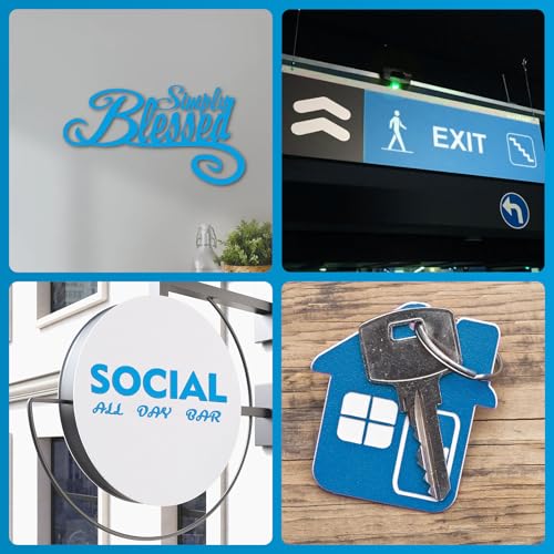 Laser Engraving Blank Blue ABS Double Color Plastic Sheet (Blue) - color: Blue