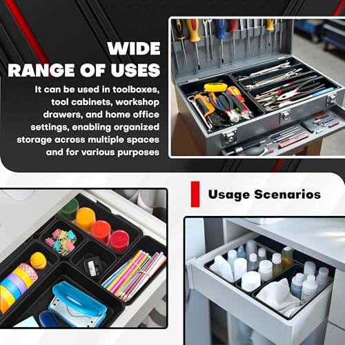 C&T 69-Pieces Tool Box Organizer Tray Divider Set, Tool Drawer Tray Divider