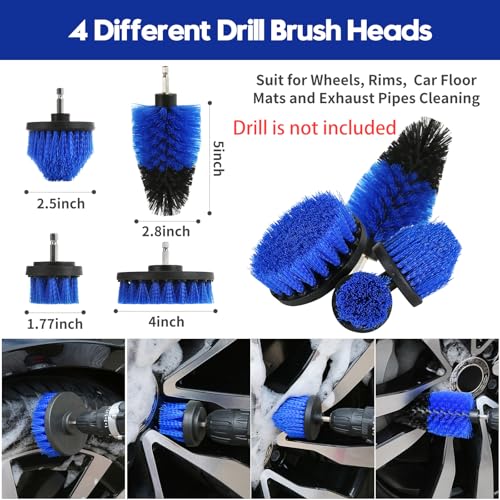 42Pcs Car Detailing Kit Detailing Brush Set Car Wash Cleaning Kit Blue - size: 42pcs