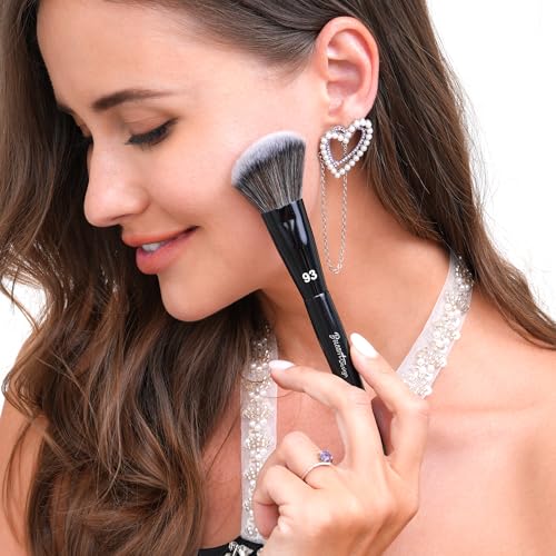 Bueart Design Pro Angled Blush Makeup Brush 93, Premium Soft Fluffy Hair