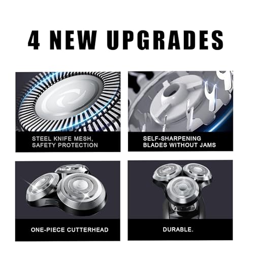SH90 Replacement Rotary Heads Compatible with Philips Norelco Shavers - color: Silver-2