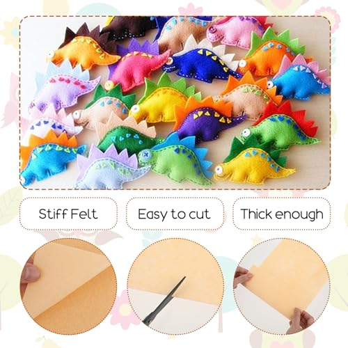 10Pcs Felt Sheets Fabric, 7" x 11" Soft Felt Squares for Craft(Skin Color) - color: Skin Color