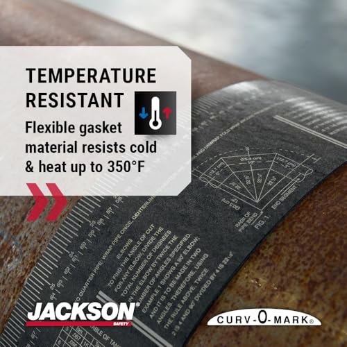 Jackson Safety Pipe Measuring Tool - Wrap-A-Round Tape Pipe Fitting Tool (Multiple Sizes and Heat Ratings) - size: X-Large, style: 350⁰ F Heat Rating