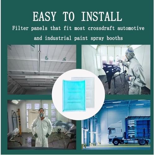 AUC Paint Booth Tacky Intake Filter 20" x 25" (20/case),Internal Wire Frame - size: 20" x 25" (20/case)