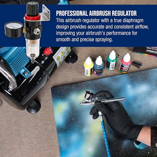 Master Airbrush True Diaphragm Airbrush Pressure Regulator - style: Standard