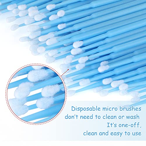 G2PLUS Cotton Swabs 500PCS Disposable Micro Applicator Brushes Micro Swabs - color: Blue, size: 500PCS