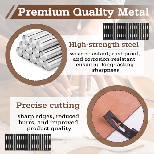 40-Pack 3002-00 Leather Skiver Replacement Blades, for 3025-00 & 3001-00