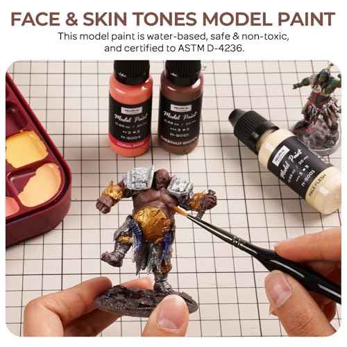 Nicpro 10 Colors Face & Skin Tones Model Paint Set, 20ml Ready to Use - style: Face & Skin Tones