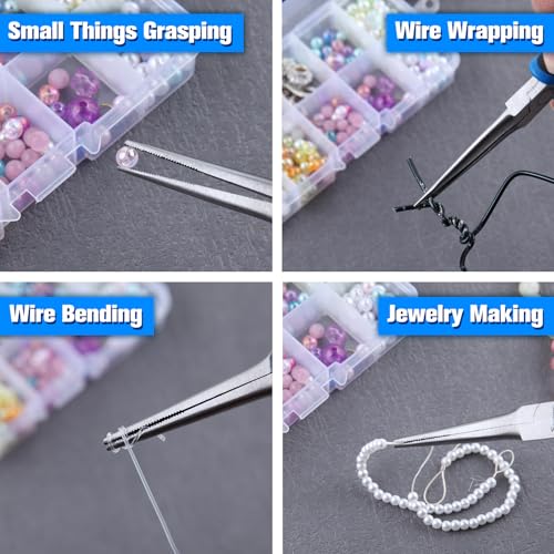 SPEEDWOX Mini Needle Nose Pliers Serrated Jaw Fine Tips TPR Handle - style: Needle Nose Pliers Serrated Jaw with Cover