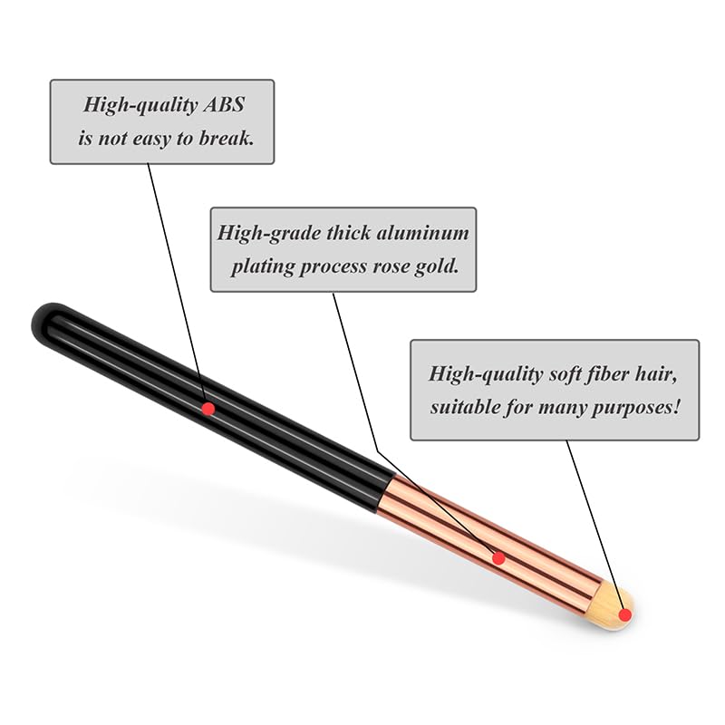 UorPoto Eye Makeup Brush Set Round 6Pcs Professional Concealer Eyeshadow Brush Can Blending Brushes for Card Making