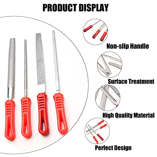 Utoolmart Diamond File 10 Inch Triangular Diamond Coated Plastic Handle Han - size: 10 inch triangle file