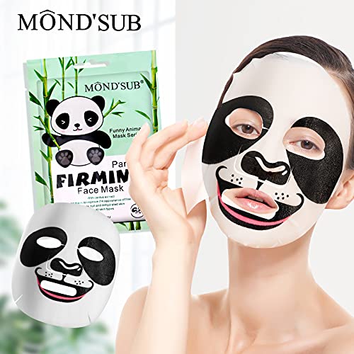 Animal Spa Mask, Character Masks Sheet- Penguin, Panda, Tiger, Cat -Nourishing Moisturizing Effects For All Skin Types- Birthday Party Gift for her, Girls Night, Spa Night, Beauty Gift (4pack)