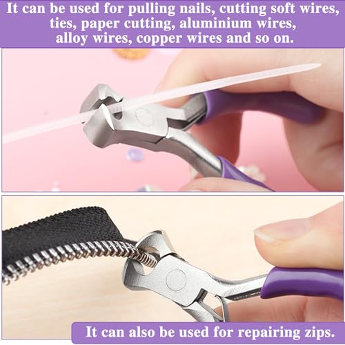 3 Inches Mini End Cutting Pliers Precision End Nippers Zipper Install Tool Nail Puller Tool Small Wire Cutter For Guitar Strings Beading Jewellery Making Tool Shoes Repair Tool - style: End Cutting Pliers