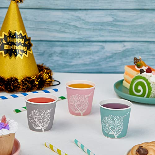 LITOPAK 300 Pack 3 oz Paper Cups, Colorful Disposable Mouthwash Cups 3 oz - style: 300pack Colour mixture