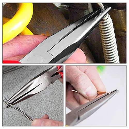15 PCS 6 Inch Needle Nose Pliers, Precision Pliers with Extra Long Tips and Non-Serrated Jaws for Wire Wrapping, Jewelry Making, Gripping Gadgets