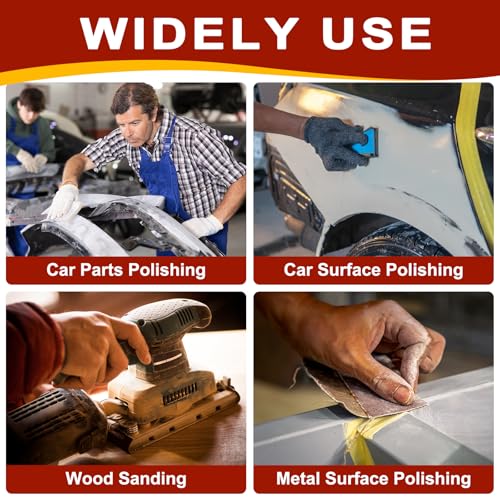Sandpapers 4.5x5.5 30Pcs 400Grit Aluminum Oxide - size: 4.5" x 5.5"(400 Grit)