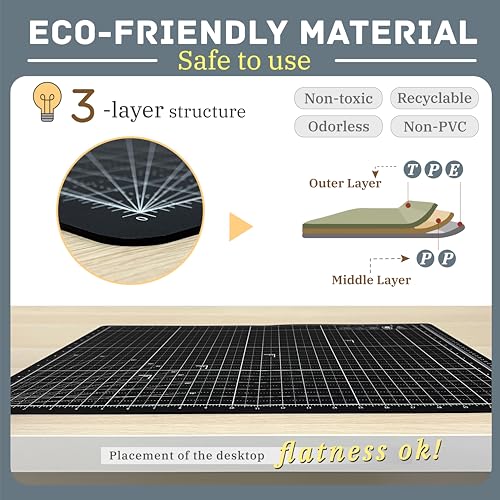 iMAT Flip Cutting Mat Note A2, Foldable, Double-Sided, Ash Grey - color: Ash Grey