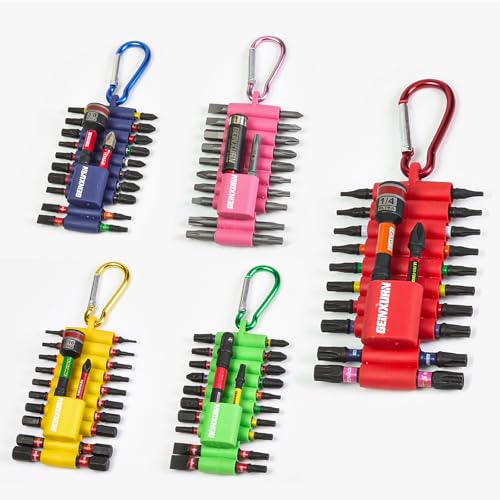 Geinxurn Impact Screwdriver Bits Set, 110 Pieces 1/2” Magnetic (PH/TORX/HEX/PZ/SQ/SL) S2 Steel Multi Power Insert Driver Bits and Socket Adapter, Nut Driver, Bit Holder with Colorful Organizer Sleeve - color: Multi-bita, size: 1''/2''-110PCS