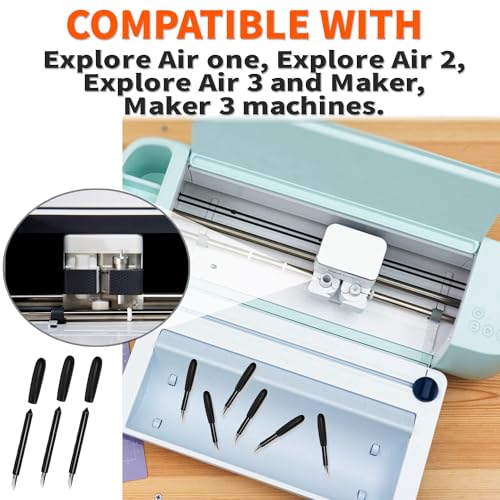 THANMAO 20PCS Premium Deep Cut Blade，Replacement Cutting Blades Compatible with Cricut Explore Air 2/Air 3/Explore 4/Maker/Maker 3/Maker 4 (Premium Deep Cut Blades) - color: 20 pcs Deep Point Blade