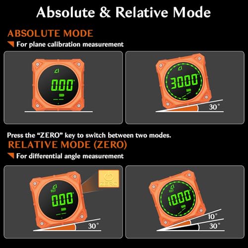 Rechargeable Digital Angle Finder & Gauge with 4-Side Magnetic Base - size: No laser