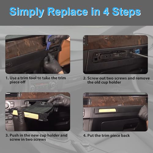 Cup Holder for BMW E90 E91 323i 328i Left Driver Side 51459173463 - style: Left Driver Side