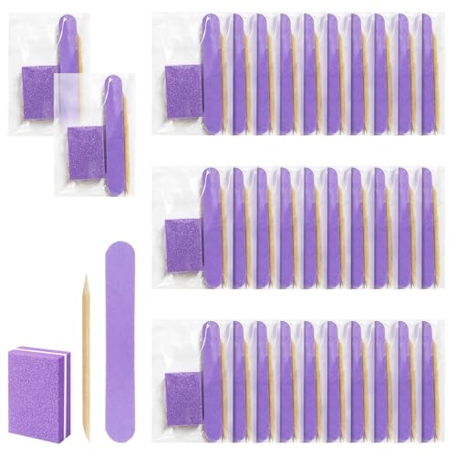 Lokyango Disposable Manicure Tool Kit (Purple, Count, 40, 80/100 Grit) - color: Purple