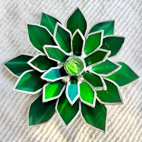 ARSTBETY 4 Pack Stained Glass Flower Succulent Soldering Jig for 6 Petal - color: 6 Petal Red Yellow Blue Green