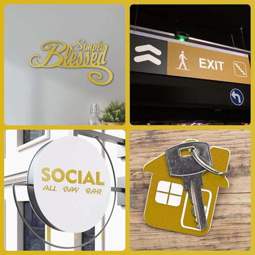 Laser Engraving Blank ABS Double Color Plastic Sheet(Gold) - color: Gold