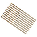 METALLIXITY Micro Drill Bit #50 10Pcs 4341 HSS Small Bits 118° Gold Finish - size: #50 (1.778mm)