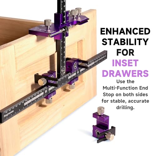 Cabinet Hardware Jig, Cabinet Drawer Pull Jig, Cabinet Pull Template Tool - color: Purple-black