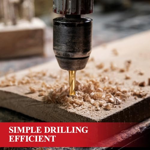 230pcs Titanium Coating HSS Drill Bit Set (3/64"-1/2") - size: HSS-230pcs