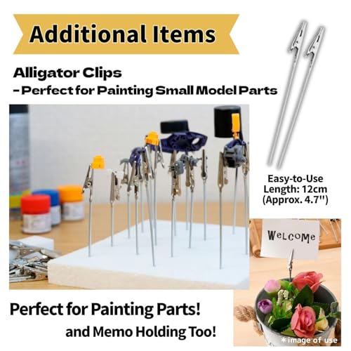 Plastic Model Display Items Set (Optional Parts Set : 2 Types of Extension Panels (x2 Each) & Alligator Clips ×2) - style: 2 Types of Extension Panels (x2 Each) & 2 Alligator Clips