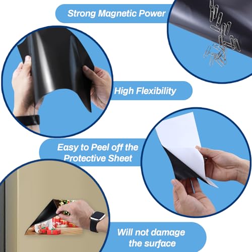 Magnet Sheets with Adhesive Backing,8.5" x 11"(Pack of 24) - size: 24PCS