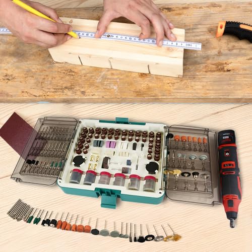 508PCS Rotary Tool Accessories Kit, Rotary Tool Bits for Universal Grinding, Sanding, Cutting, Polishing, Carving and Engraving, Fits for Dremel Bit Kit