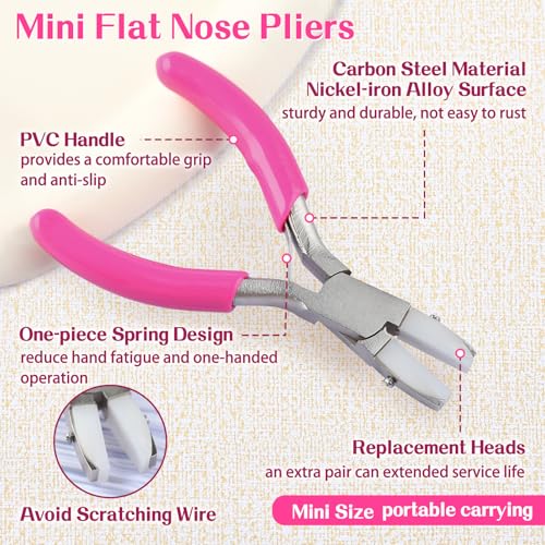 SPEEDWOX 3.5-Inch Double Nylon Flat Jaw Pliers Jewelry Making Pliers - style: Flat Nylon Jaw Pliers