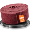 General Purpose Scuff Pads - Cuttable, 6m x 100mm, P240 Grit, Wet/Dry Reusable Sanding Sheets for Paint Prep, Auto Body, Woodworking & DIY - color: BJBRed